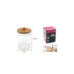 GENERICO - ORGANIZADOR CON TAPA DE BAMBU 10CM