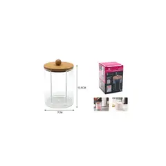 GENERICO - ORGANIZADOR CON TAPA DE BAMBU 10CM
