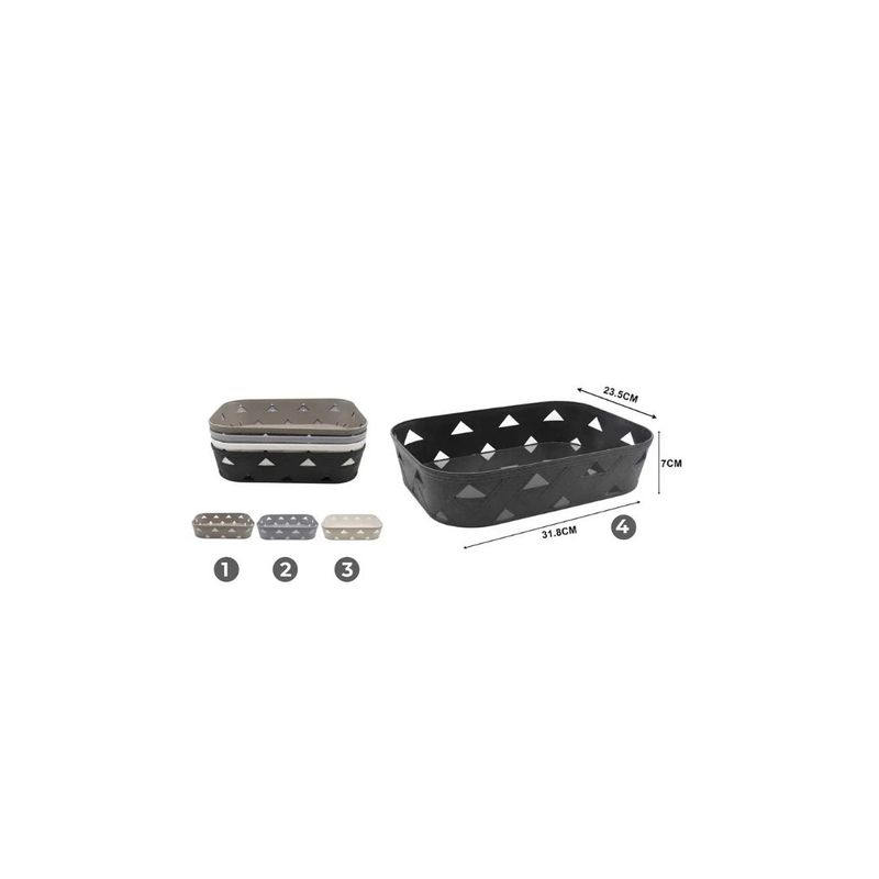 GENERICO - ﻿CESTA ORGANIZADORA DE PLASTICO MULTIUSOS 31CM