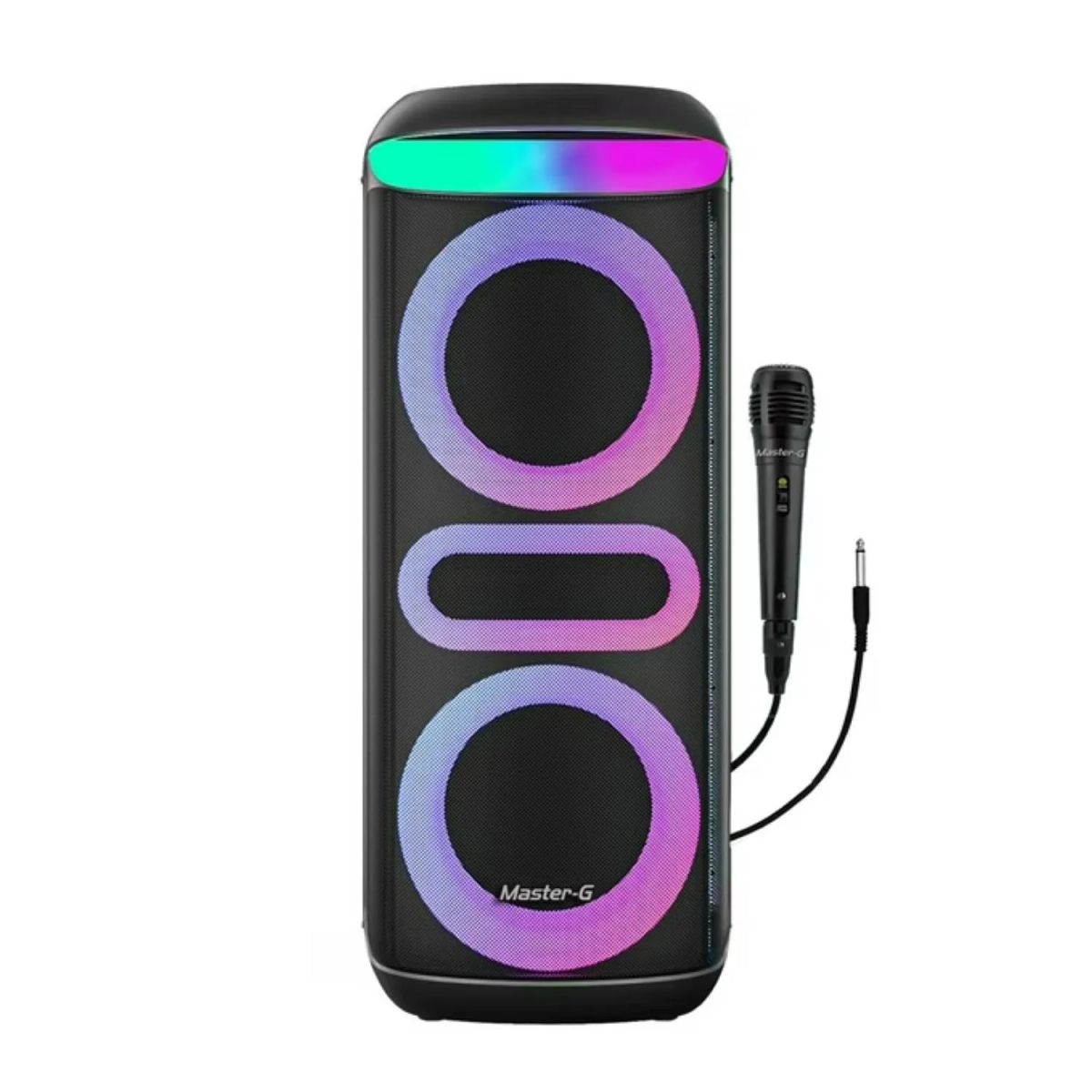 MASTER G - Parlante Bluetooth Portatil 60W Karaoke LED Zeus
