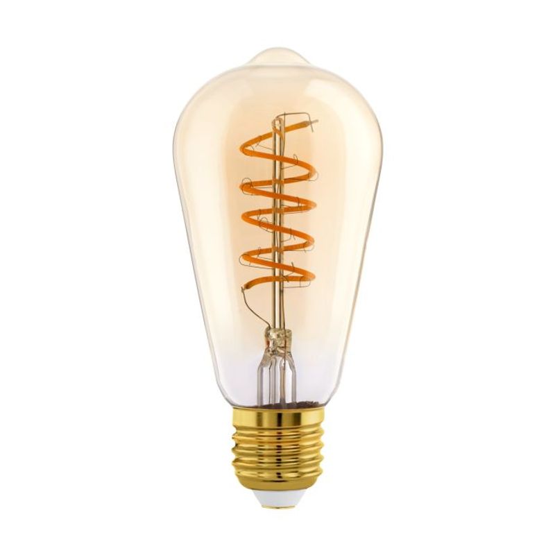 EGLO - Ampolleta Deco Ambar espiral 4W E27 ST64 DM64 2200K 270LM