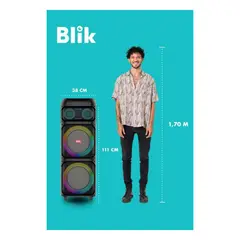 BLIK - Parlante Bluetooth Portatil 200W Karaoke RGB Lightup700
