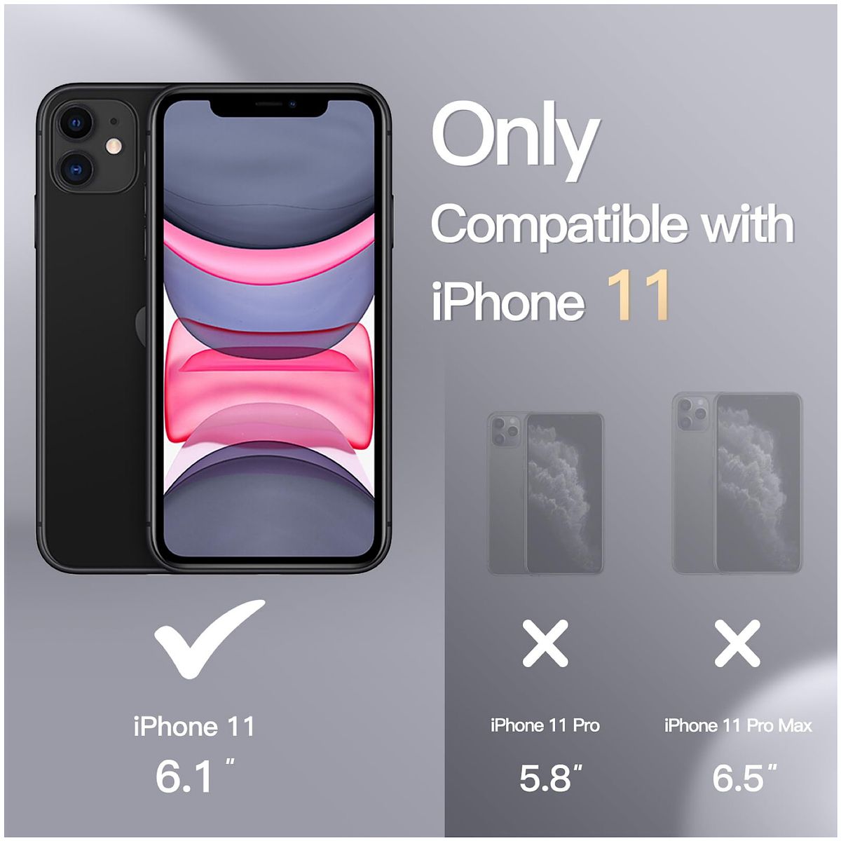 GENERICO - Carcasa De Silicona Para iPhone 11 Normal - Negro
