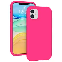GENERICO - Carcasa De Silicona Para iPhone 11 Normal - Fucsia