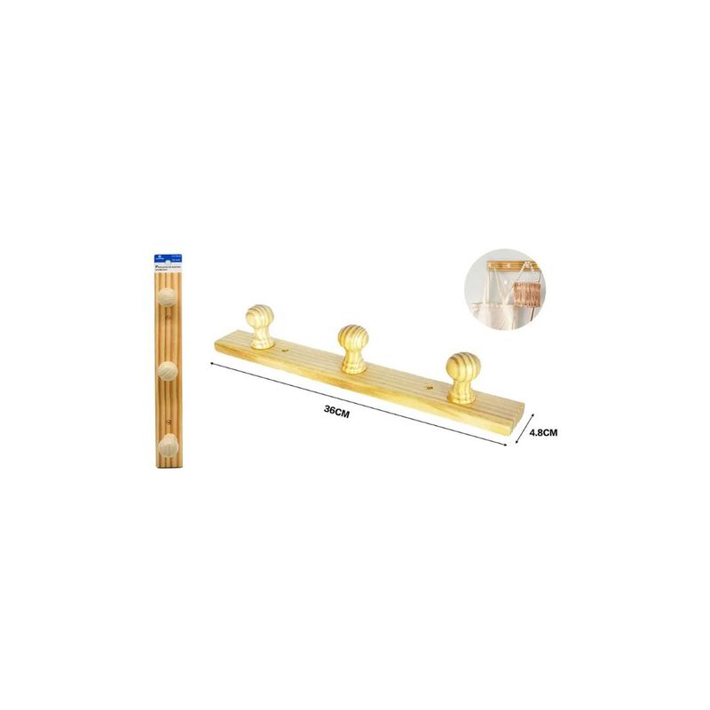 GENERICO - PERCHA DE MADERA 36CM