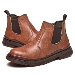 BLWOENS - Zapatos de trabajo de Seguridad para hombres - Café