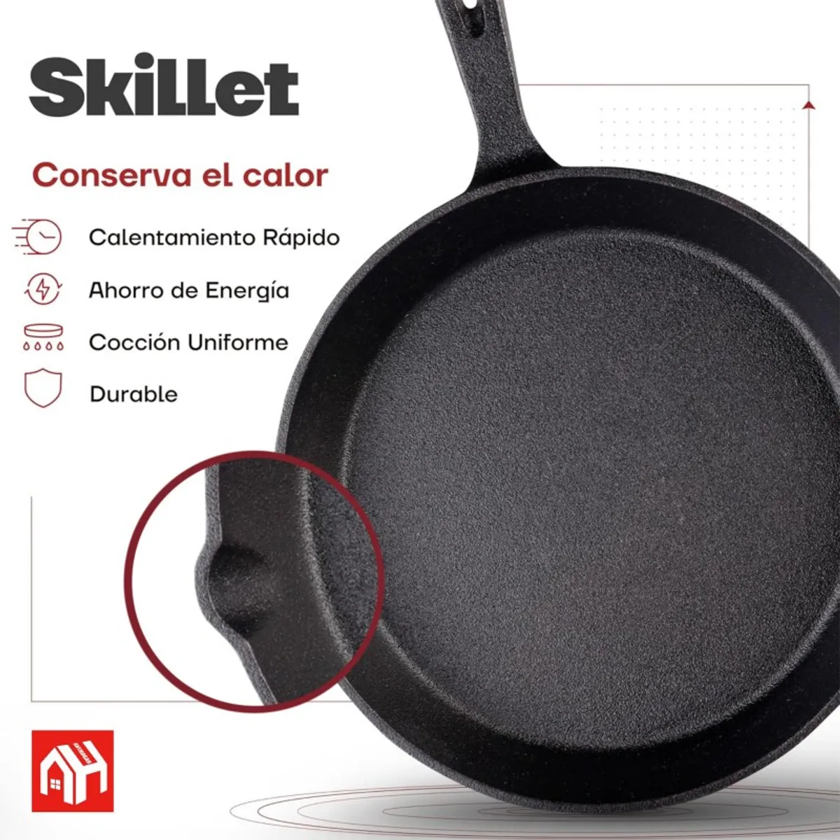 U BUY - Sartenes De Hierro Fundido Juego De Sartenes 3 Piezas