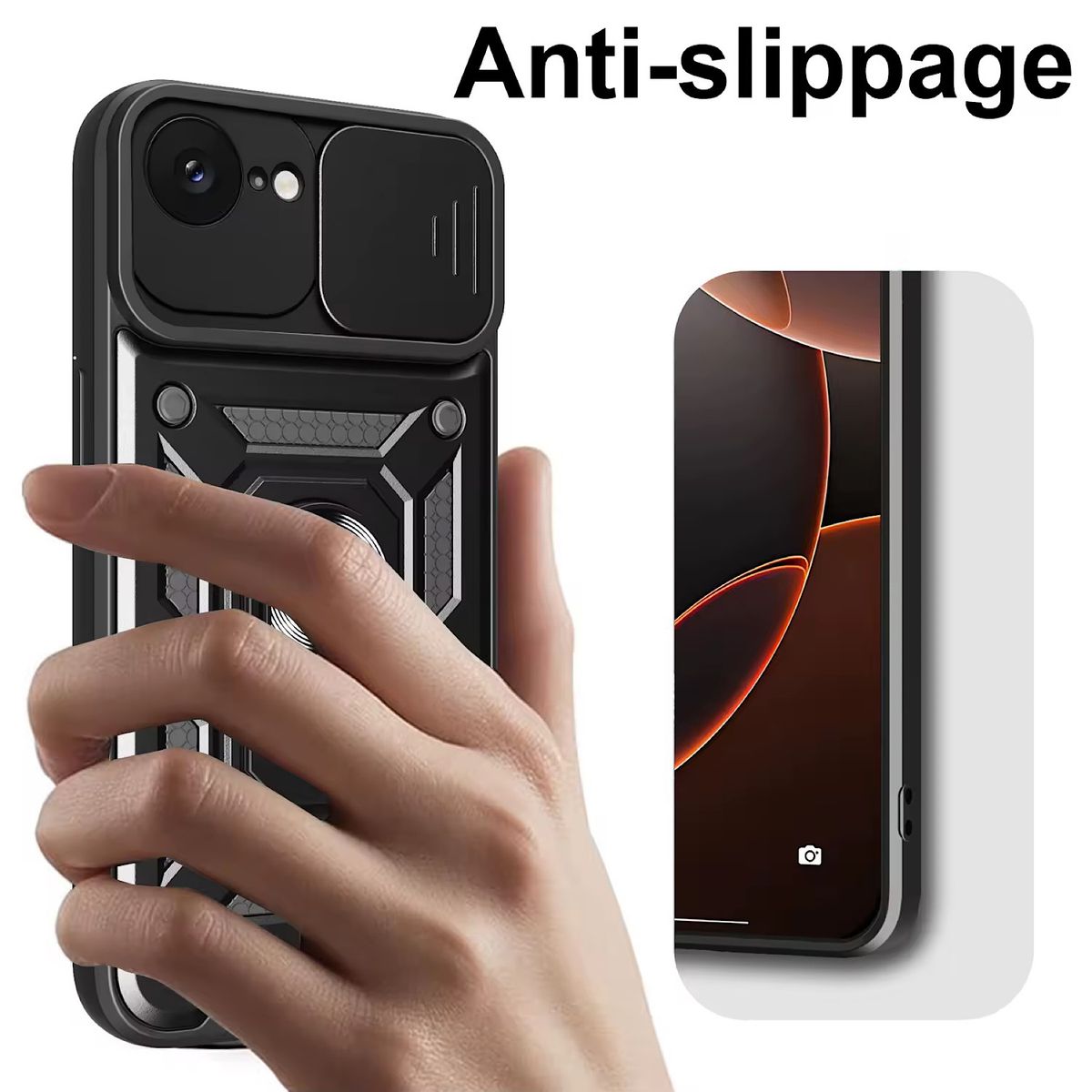 GENERICO - Carcasa Armor Con Anillo Reforzada Para iPhone 16e