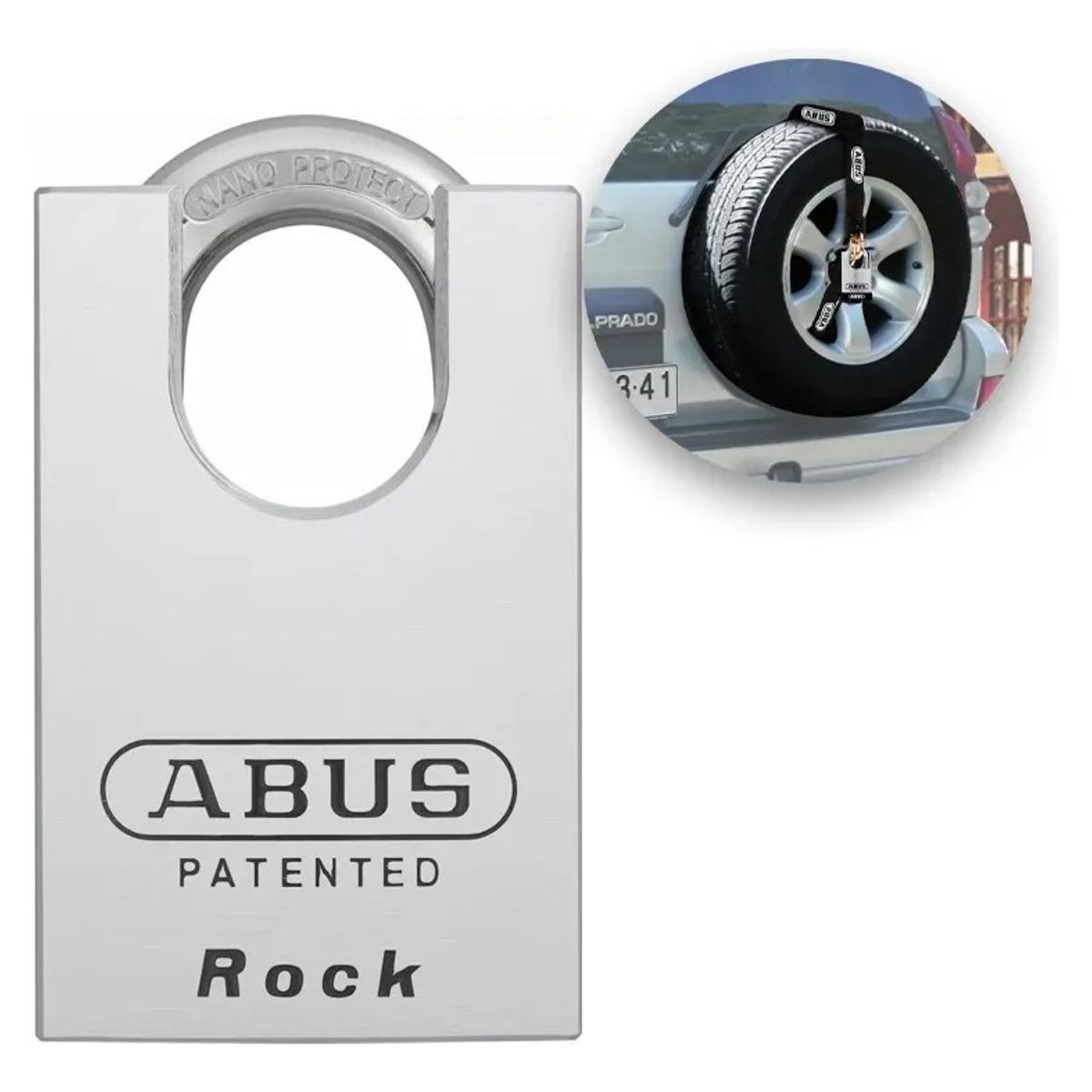GENERICO - Kit Abus Alta Seguridad Candado Rock + Cadena 10ks140