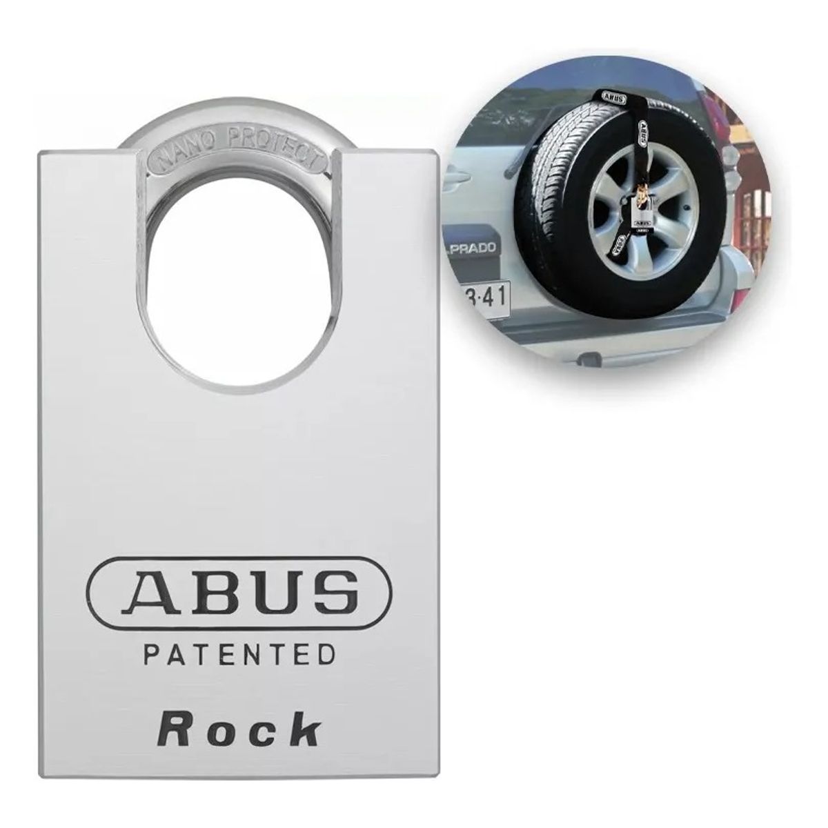 GENERICO - Kit Abus Alta Seguridad Candado Rock + Cadena 10ks140