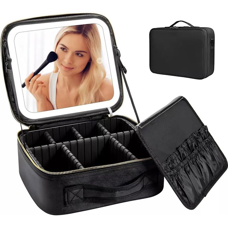 MOVI - Maleta Estuche De Maquillaje Con Espejo Led Portatil