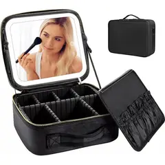 MOVI - Maleta Estuche De Maquillaje Con Espejo Led Portatil