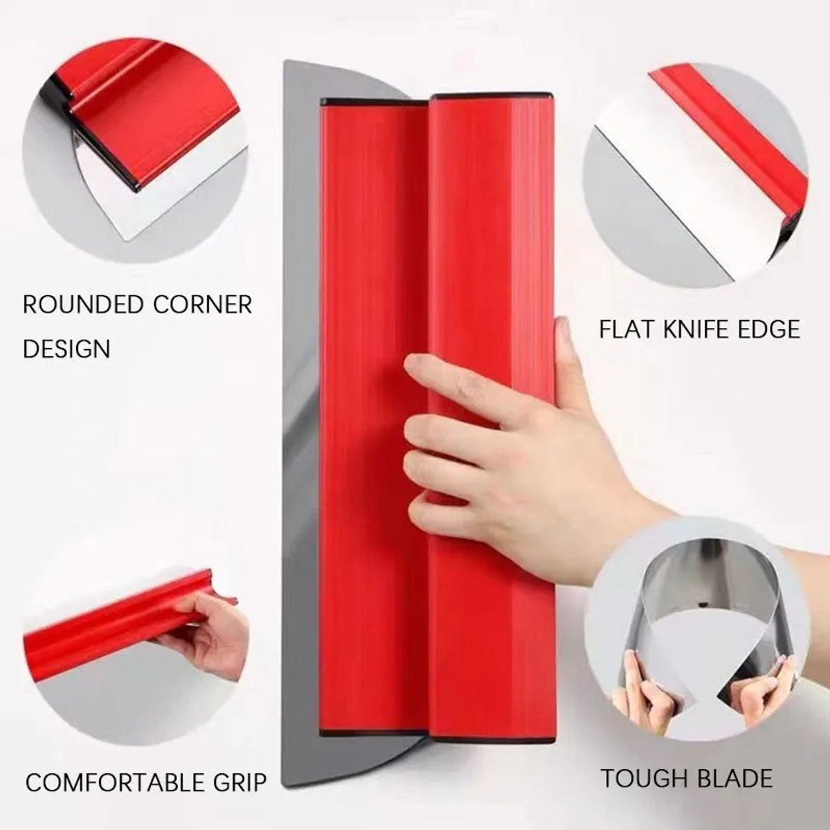 KUANGYE - Alisador De Yeso Inox, Flexible, Para Masilla, 25 Cm