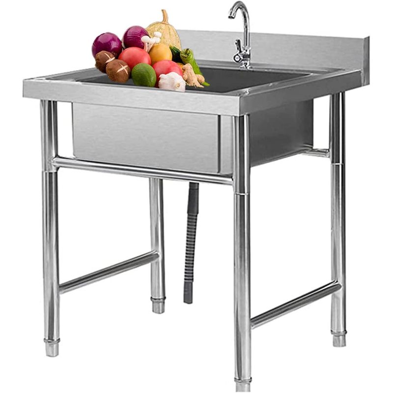 ARTDIY - Fregadero de Acero Inoxidable con Grifo 50×50×80 CM