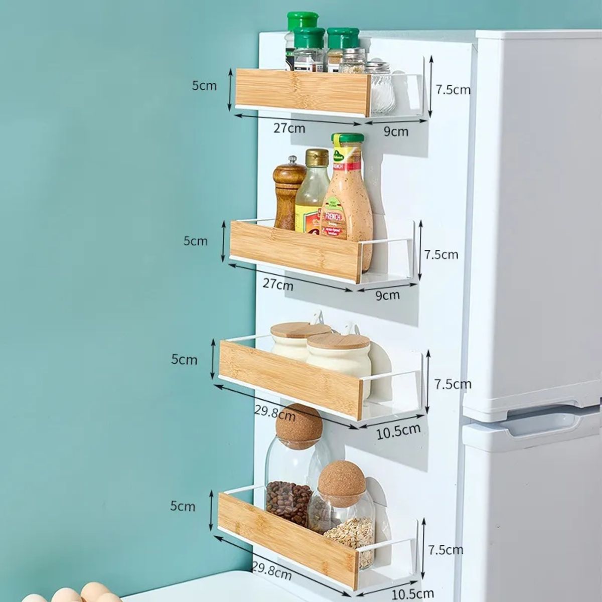 YOMYM - Especieros Para Cocina Magnético Estante De Especias 4 piezas