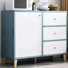 ARTDIY - Aparador de pared de pino azul nórdico 80 x 30 x 85 cm