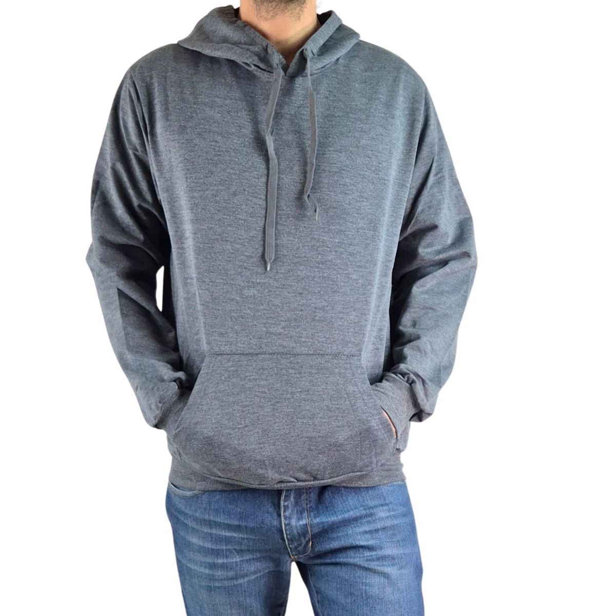 LIKE SHOP - Poleron Frisado Canguro Gorro Invierno Forro Polar Unisex 0422