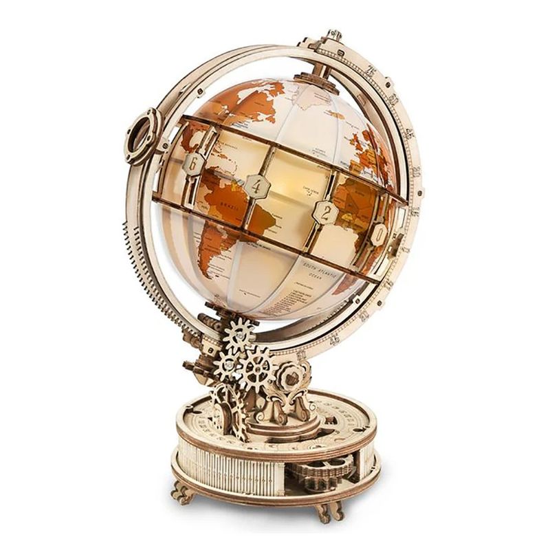ROBOTIME - Globo Terraqueo Luminoso Stem Puzzle 3d Mecanizado Robotime