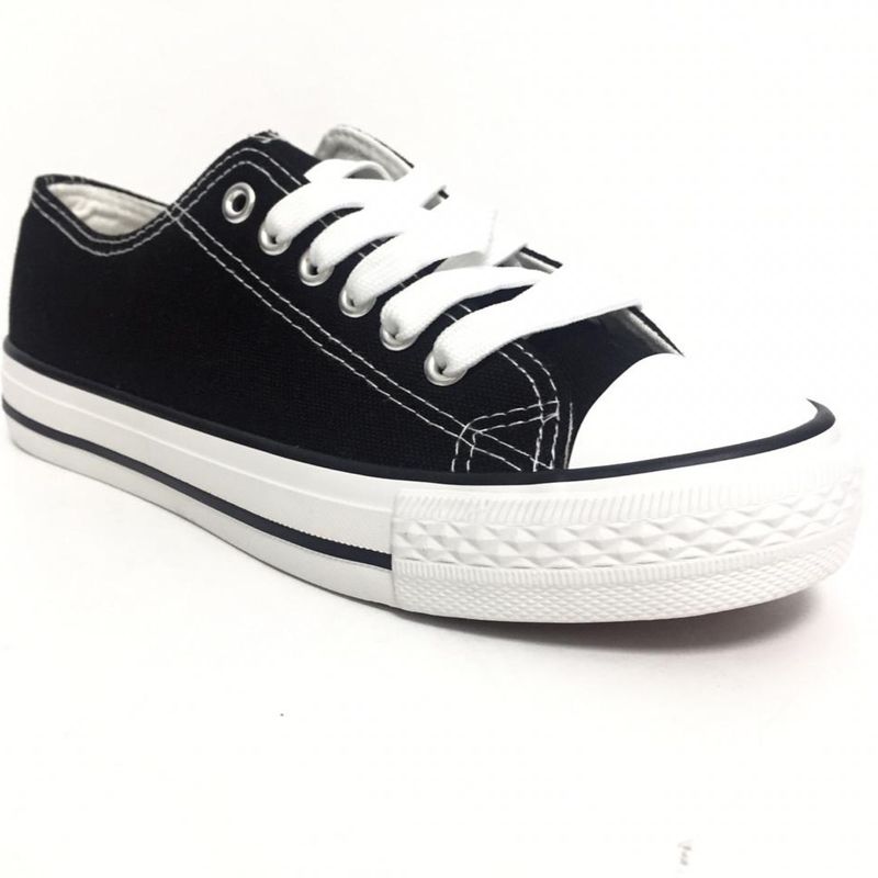 POZATINI - ZAPATILLA LONA MUJER NEGRO