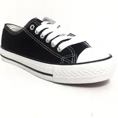 POZATINI - ZAPATILLA LONA MUJER NEGRO