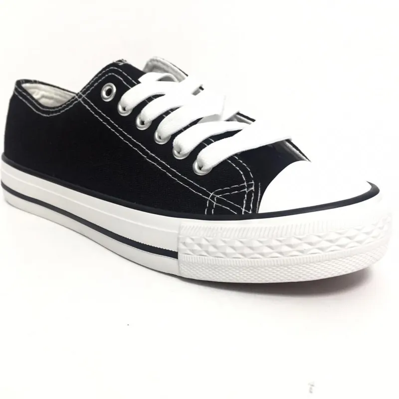 POZATINI - ZAPATILLA LONA MUJER NEGRO