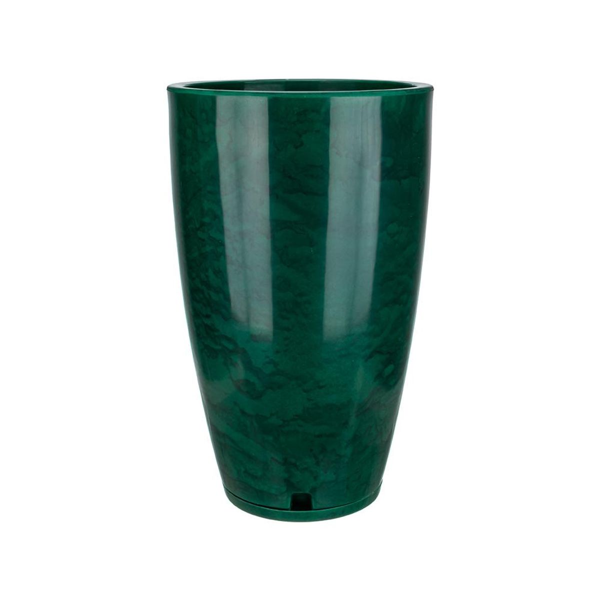 FLORIDIS - MACETERO FLORIDIS VERDE EFECTO MARMOL AMSTERDAM 65CM ALTO CON PLATO