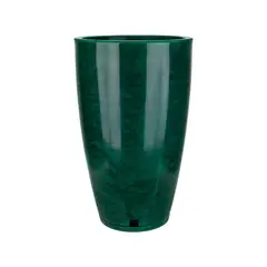 FLORIDIS - MACETERO VERDE EFECTO MARMOL AMSTERDAM 65CM ALTO CON PLATO