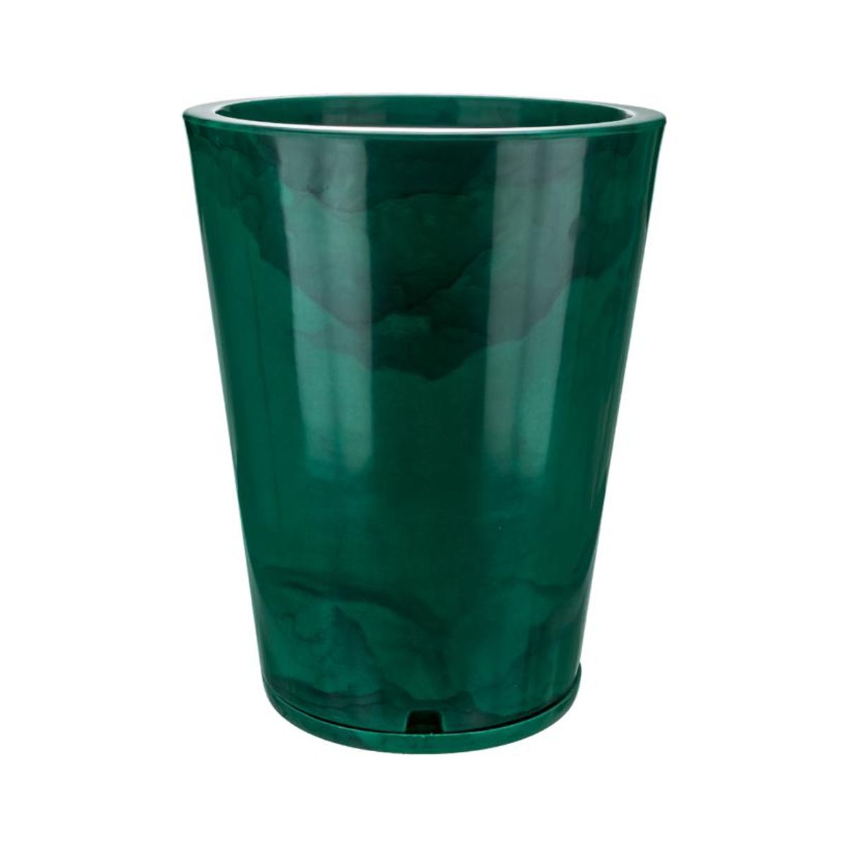 GENERICO - MACETERO FLORIDIS VERDE EFECTO MARMOL GENEBRA 57CM ALTO CON PLATO