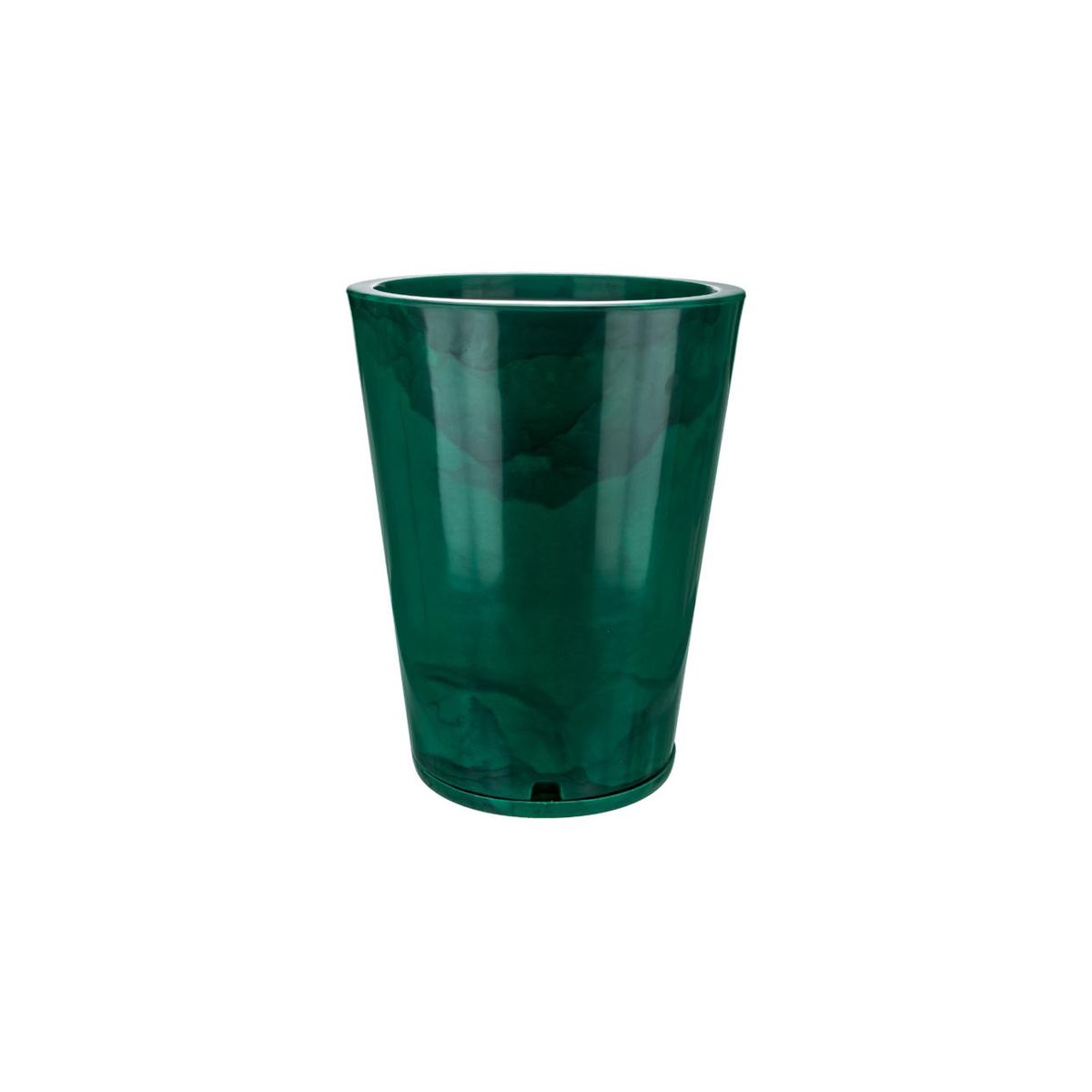GENERICO - MACETERO FLORIDIS VERDE EFECTO MARMOL GENEBRA 57CM ALTO CON PLATO