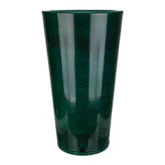 FLORIDIS - MACETERO VERDE EFECTO MARMOL GENEBRA 80CM ALTO CON PLATO