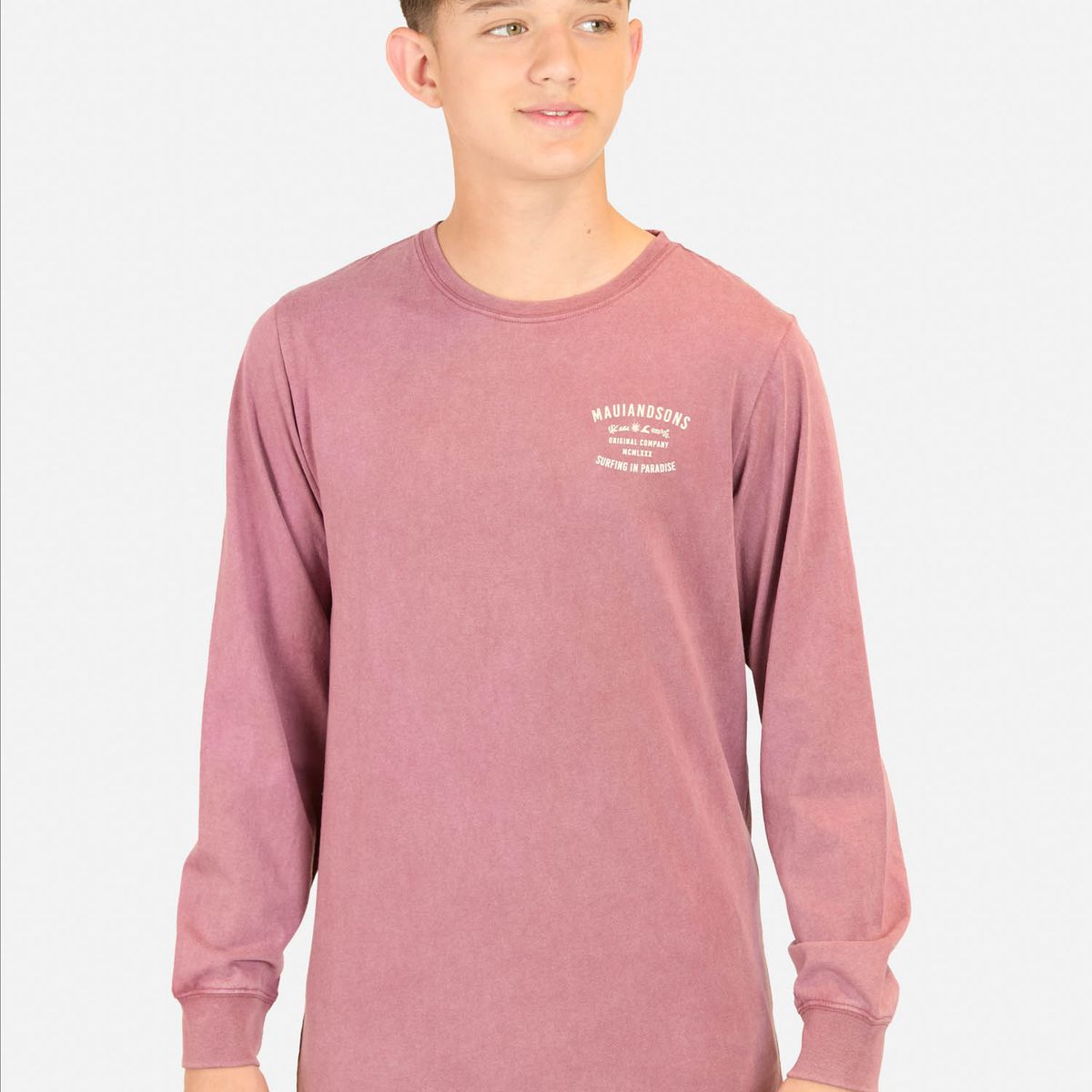 MAUI AND SONS - Polera ML Kona Heat Rojo Infantil Maui And Sons - Rojo