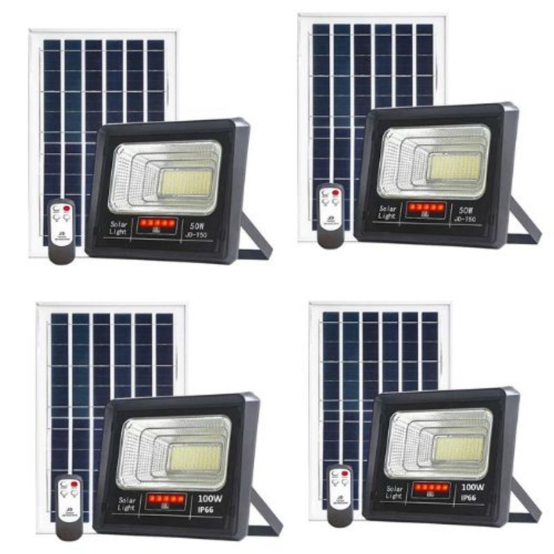 GENERICO - Foco Led con Panel Solar Reflector 50W Jortan