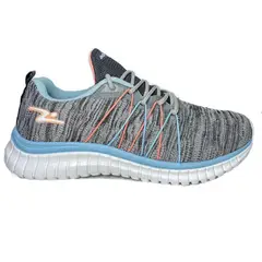 POZATINI - ZAPATILLA DEPORTIVA MUJER CENIZA CELESTE SALMÓN 8619