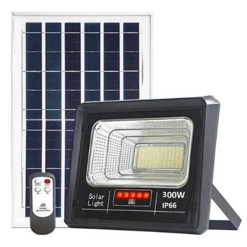 GENERICO - Foco Led con Panel Solar Reflector 300W Jortan
