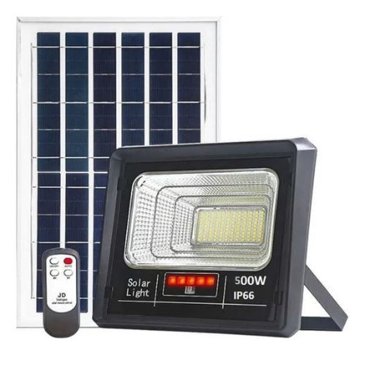 GENERICO - Foco Led con Panel Solar Reflector 500W Jortan