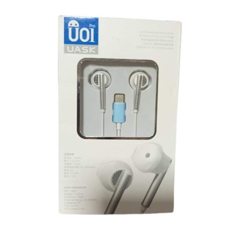 GENERICO - Audifono Orig U01PRO ligthning iphone con cable sin goma