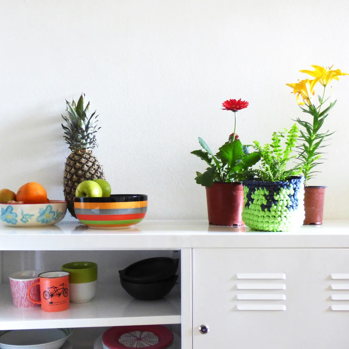 MOBITAT - Gabinete tipo rack metálico 2 puertas Blanco