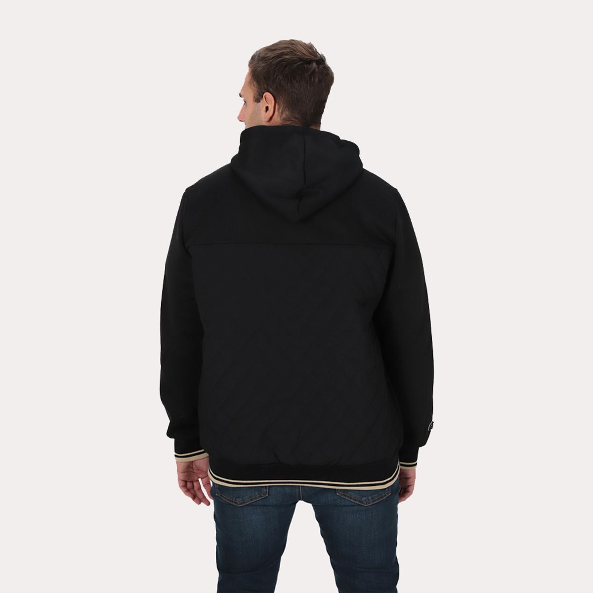 GANGSTER - Plus Poleron Hibridas Patchwork Negro Gangster