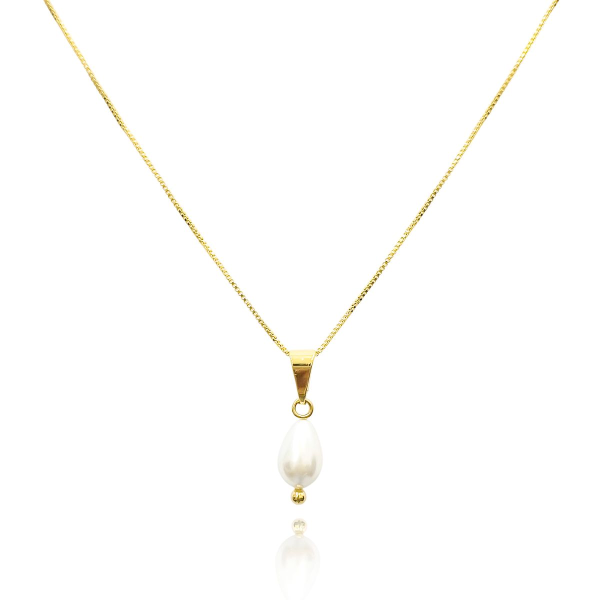 COGGIOLA - Collar Gota Perla Shellpearl Enchapado Oro 18K