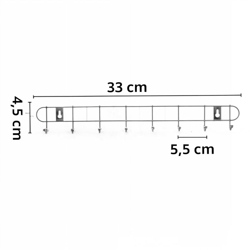 GENERICO - colgador perchero aluminio de pared para toalla ropa 08