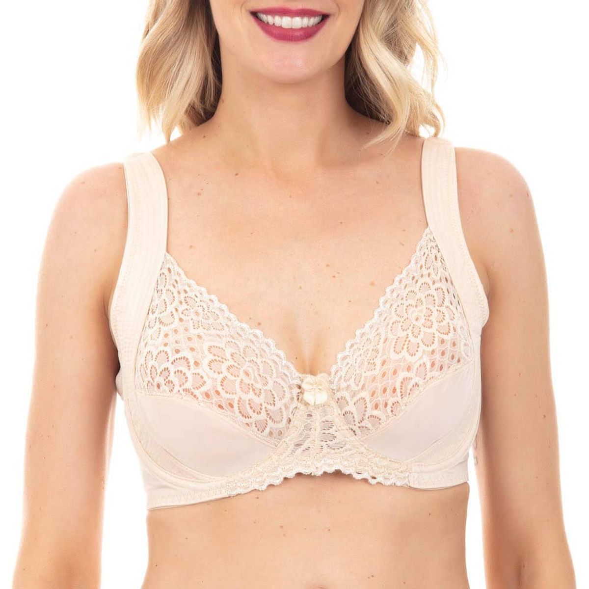 LADY GENNY - Sostén Copa B Microfibra Con Encaje