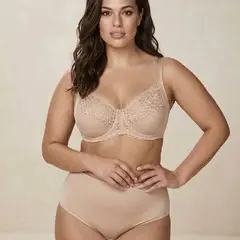 LADY GENNY - Sostén Copa D Poliamida Calce Ideal Encaje Mujer