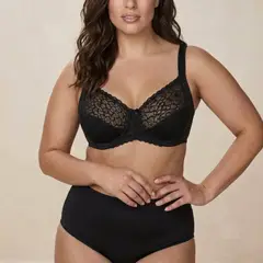LADY GENNY - Sostén Copa D Poliamida Calce Ideal Encaje Mujer