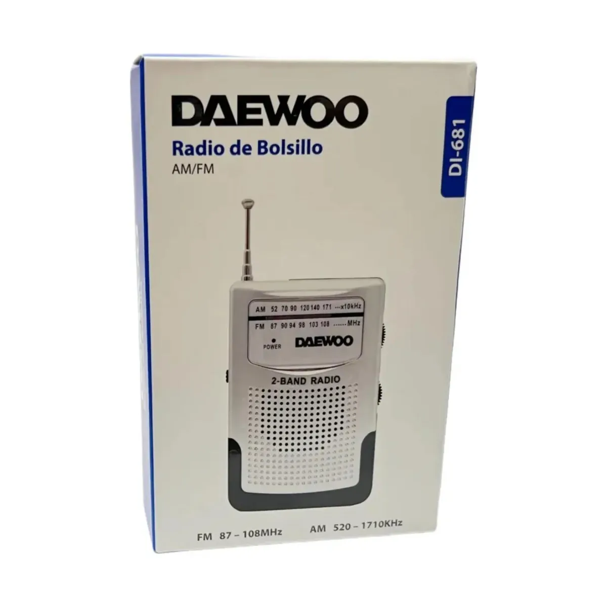 DAEWOO - Radio De Bolsillo Am Fm Blanco Di681 Daewoo