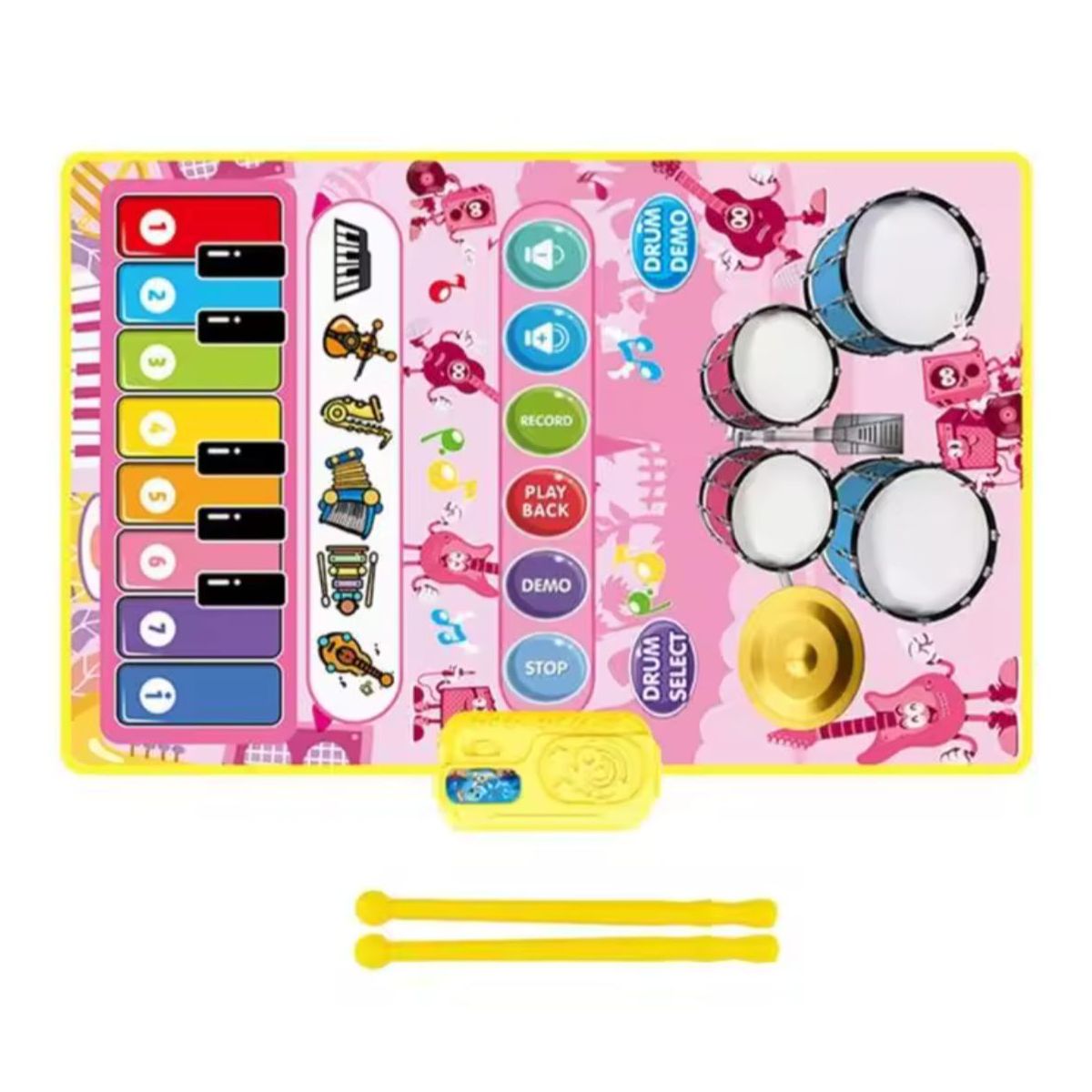 GENERICO - Alfombra Musical Piano Y Tambor Juguete Para Niños