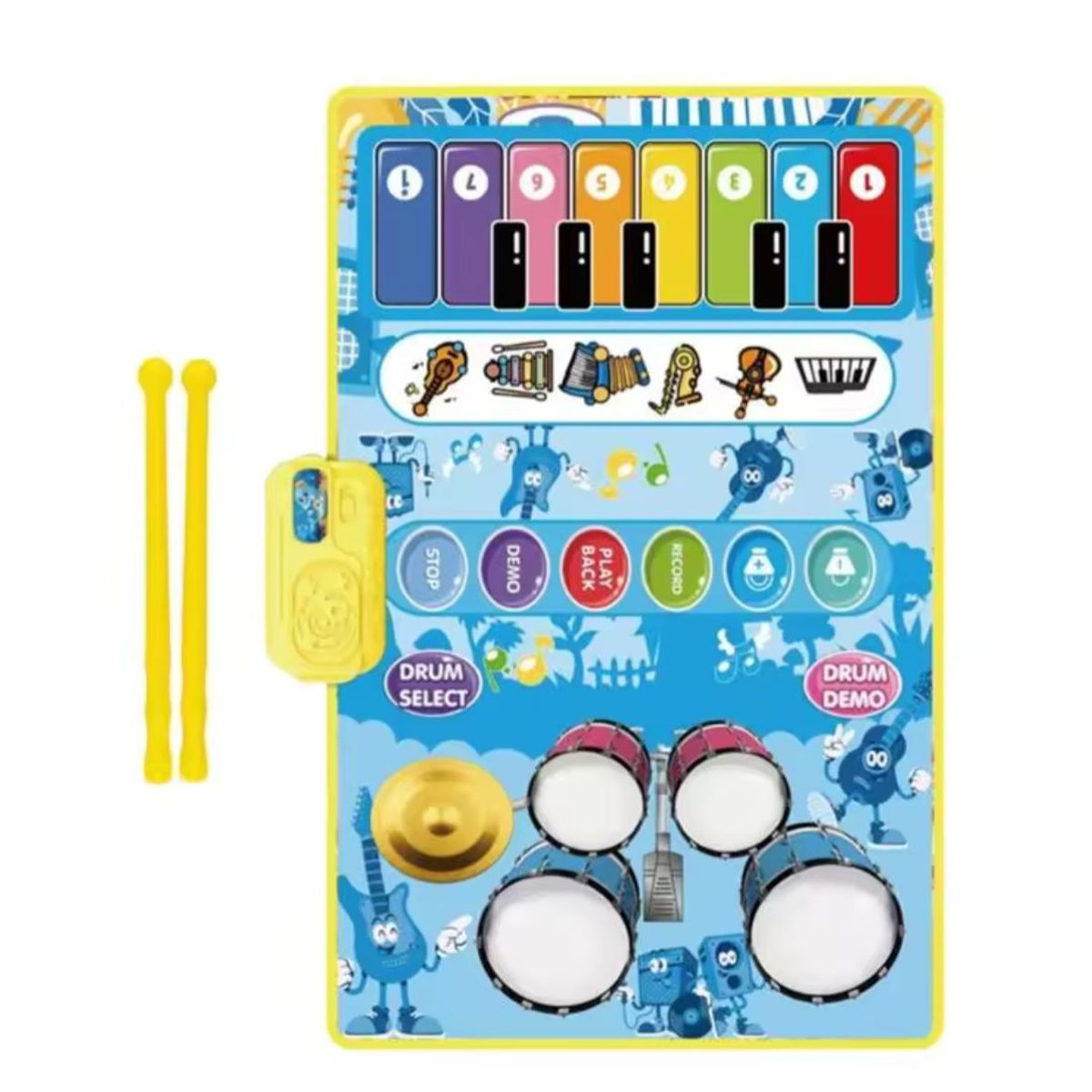 GENERICO - Alfombra Musical Piano Y Tambor Juguete Para Niños