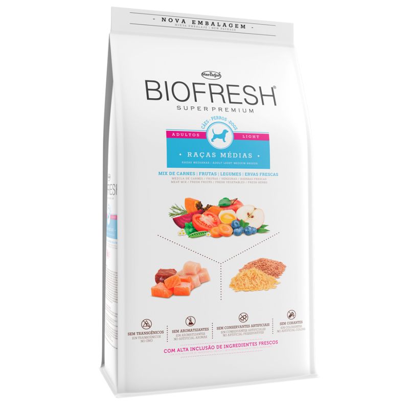 BIOFRESH - Biofresh Alimento Adulto Light Perro Raza Mediana 3Kg