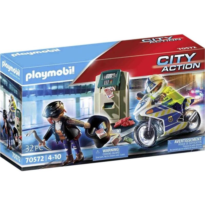PLAYMOBIL - PLAYMOBIL MOTO DE POLICIA PERSECUCION DEL LADRON PM70572