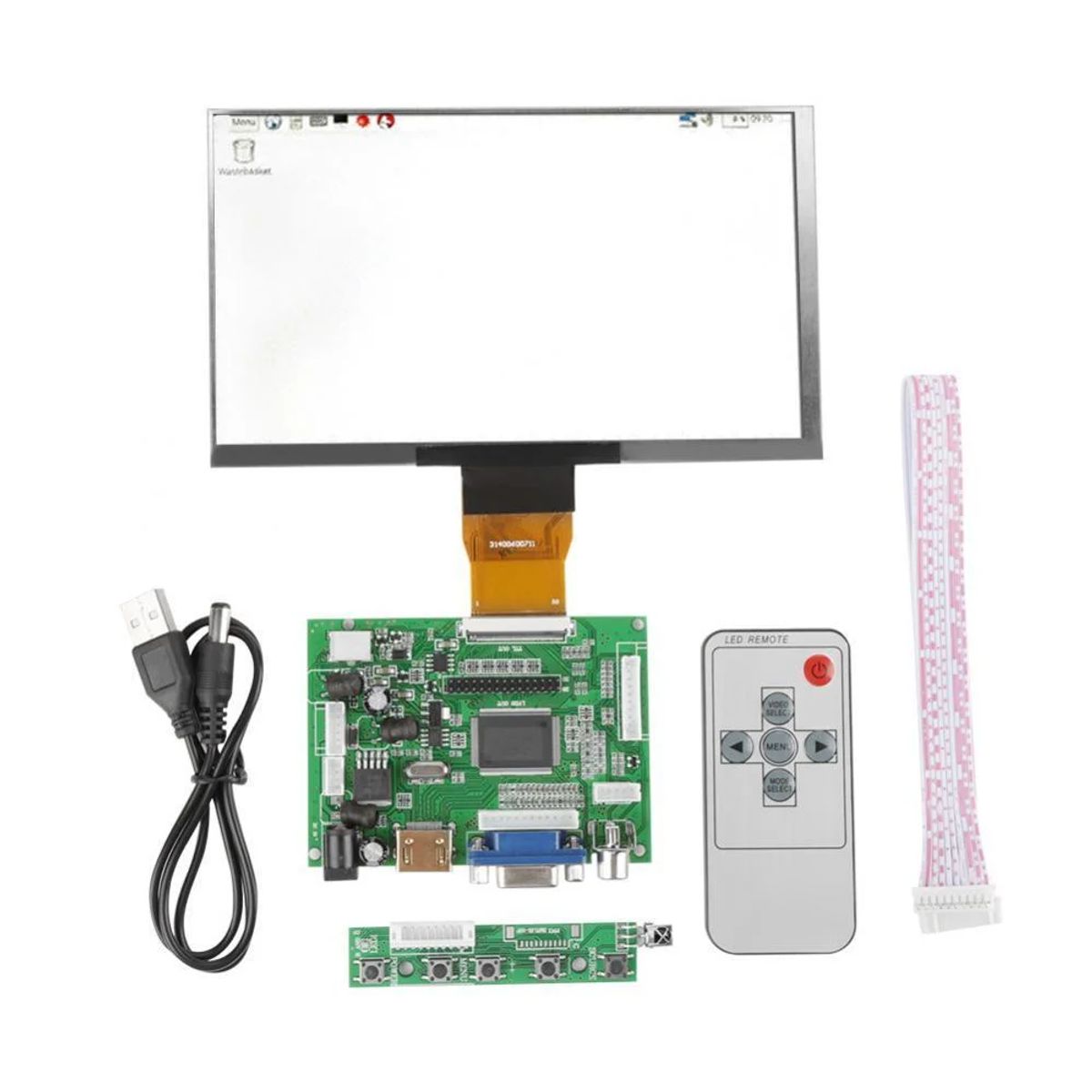 RASPBERRY PI - Pantalla 7" LCD 1024×600 para Raspberry Pi
