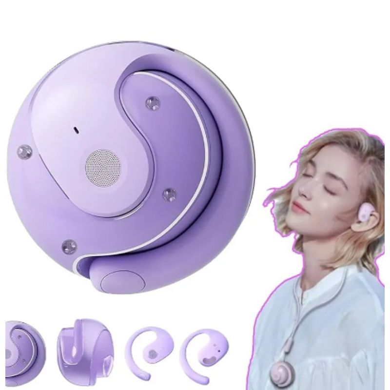 GENERICO - Auriculares Openwear traductor ingles español italiano Violeta